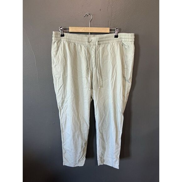 Gap Easy Pant Womens Light Green Cropped Pants Size XL w/ Drawstring - Picture 1 of 3